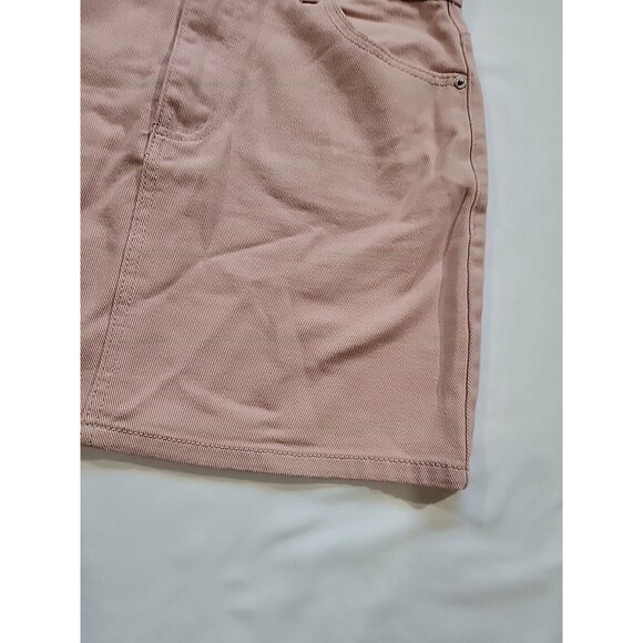 FOREVER 21 Denim Mini Skirt Women's Size Medium Light Pink Flat Front 5-Pocket - Picture 4 of 10